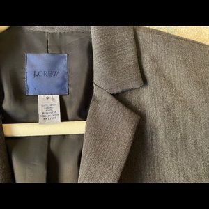 J Crew Charcoal Micro Herringbone Blazer